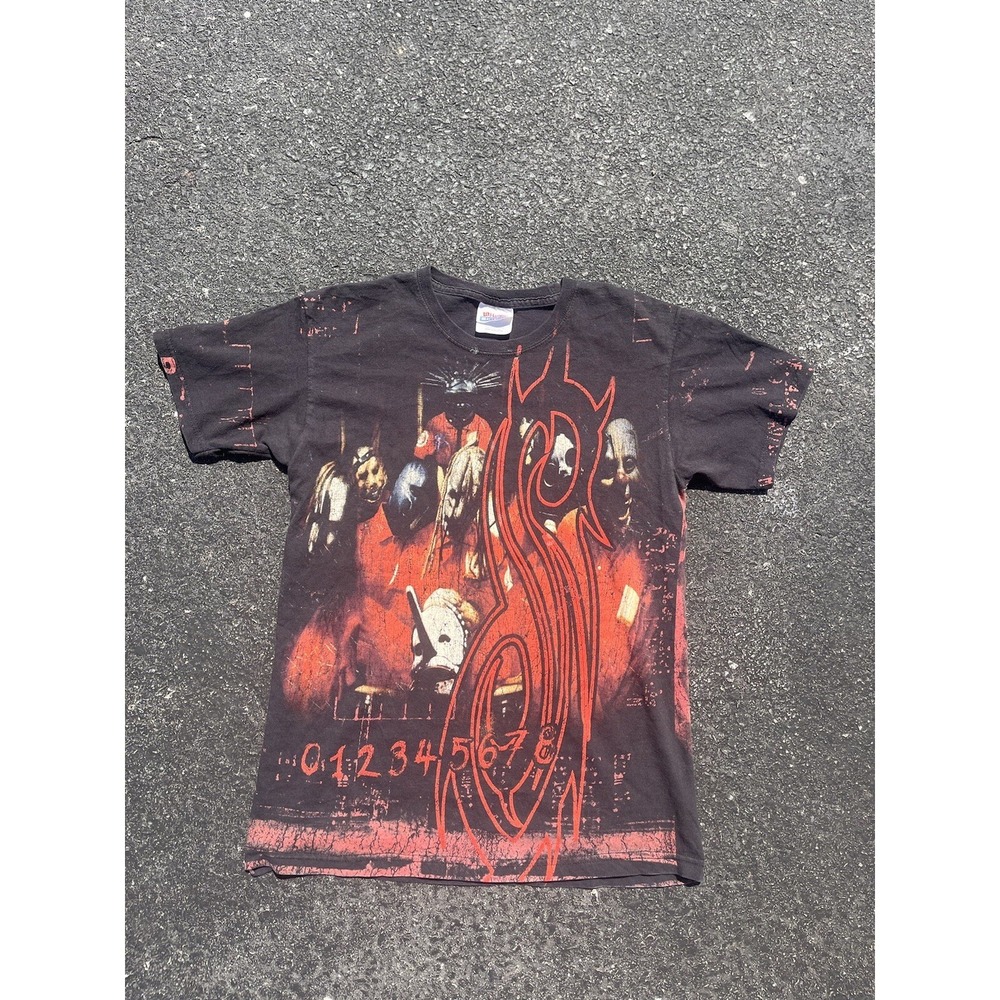 Y2K Graphic Slipknot All Over Print Shirt Size S